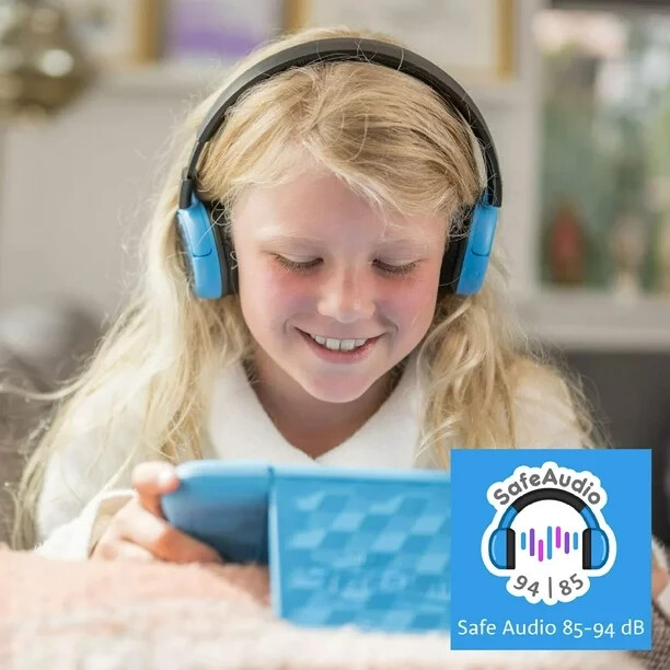 Buddyphones Kids Bluetooth & Wired Headphone w/ Microphone Blue [See Video]