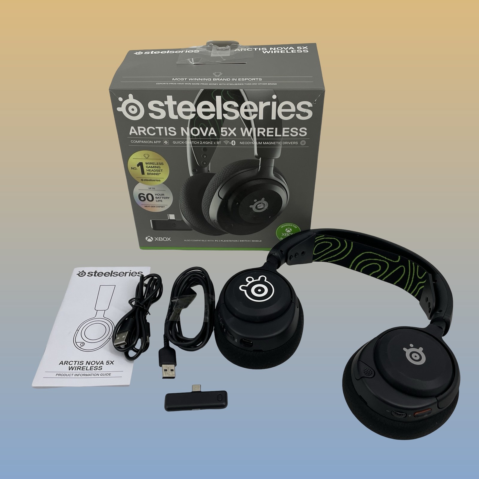 SteelSeries Arctis Nova 5X Wireless Gaming Headset 2.4GHz BT #FS4902