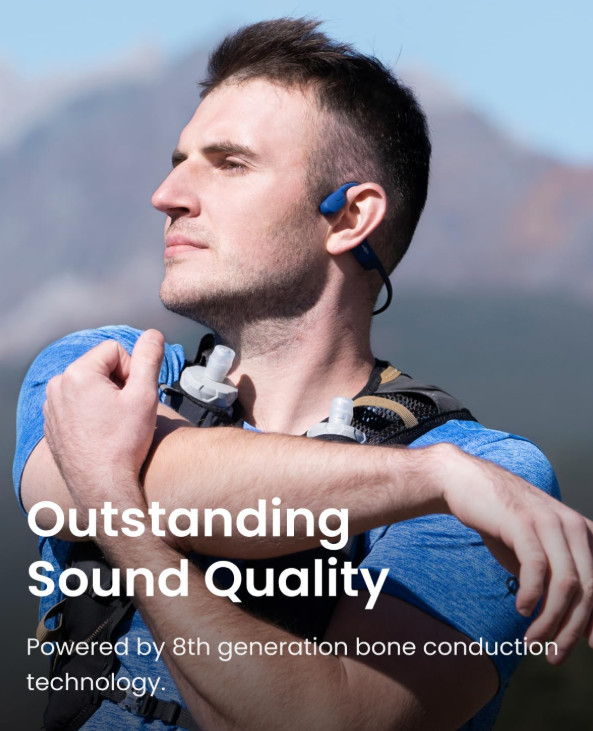 Shokz OpenRun S805 w/ USB-C Charging – Open-Ear Bluetooth Bone Conduction – Blue