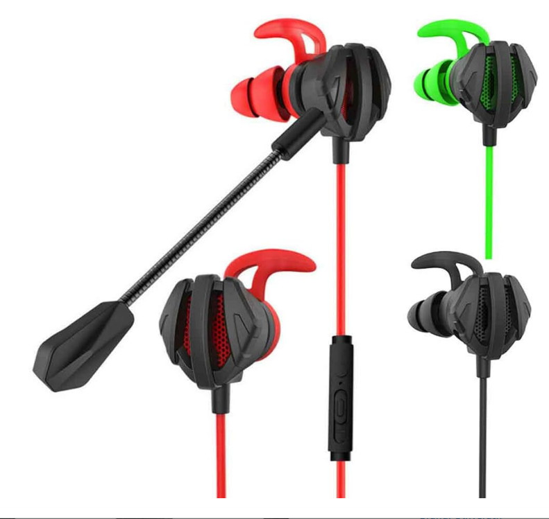 G6 Gaming Earbuds Wired 3.5mm Dual Mic In-Ear Headphones for PC Phone