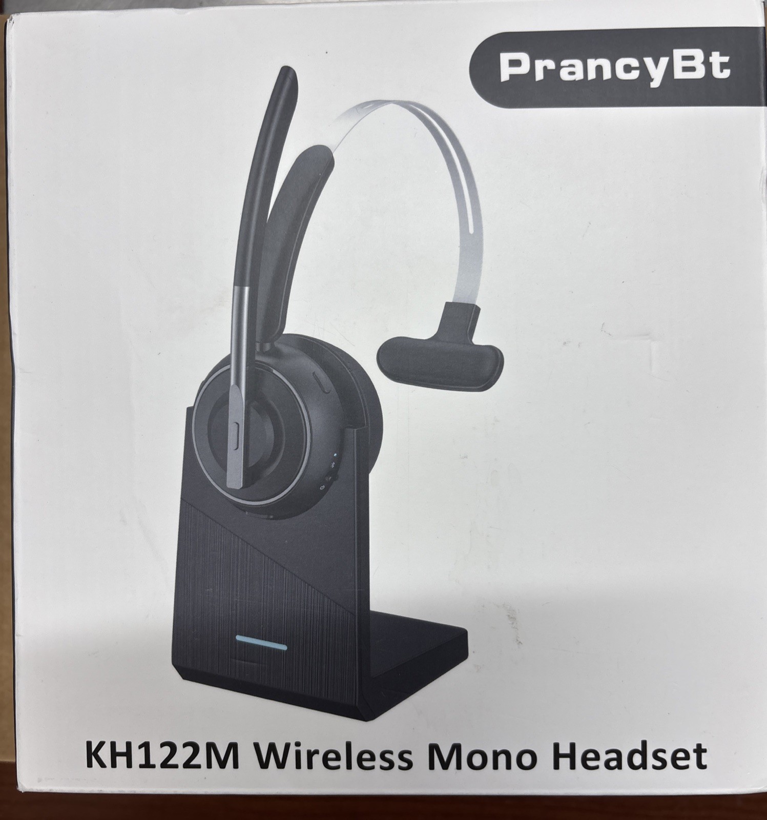 PrancyBt KH122M Wireless Mono Headset con Micrófono y Base – Nuevo Sellado