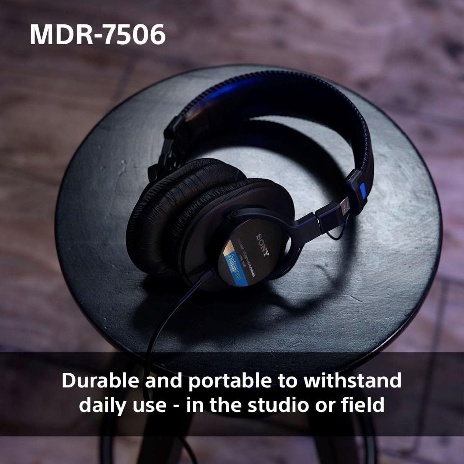 Sony MDR-7506 Studio Monitoring Wired Closed-Back Over-Ear Headphones Black