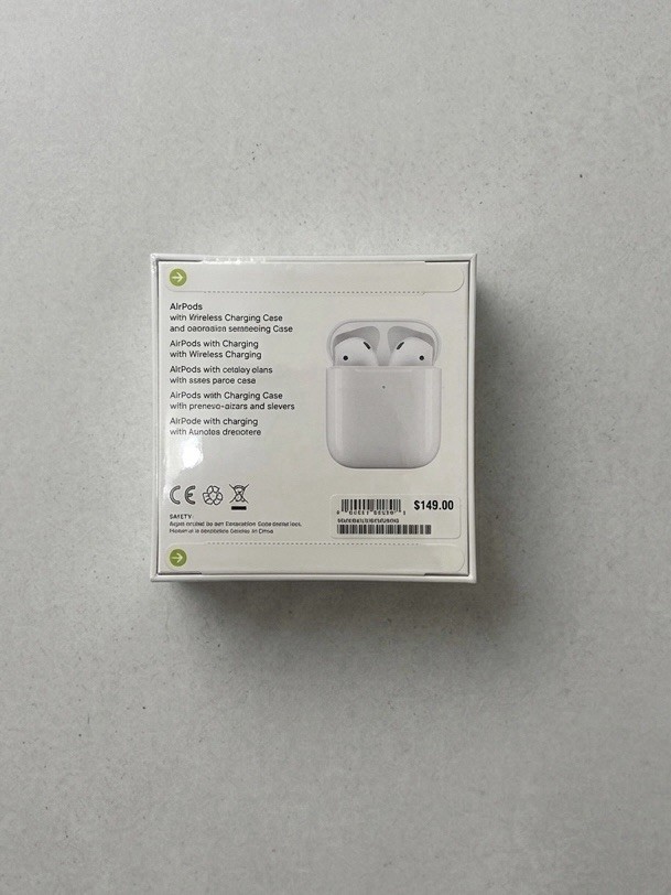 Apple AirPods Wireless Charging Case White Bluetooth Wireless In-Ear (Double)