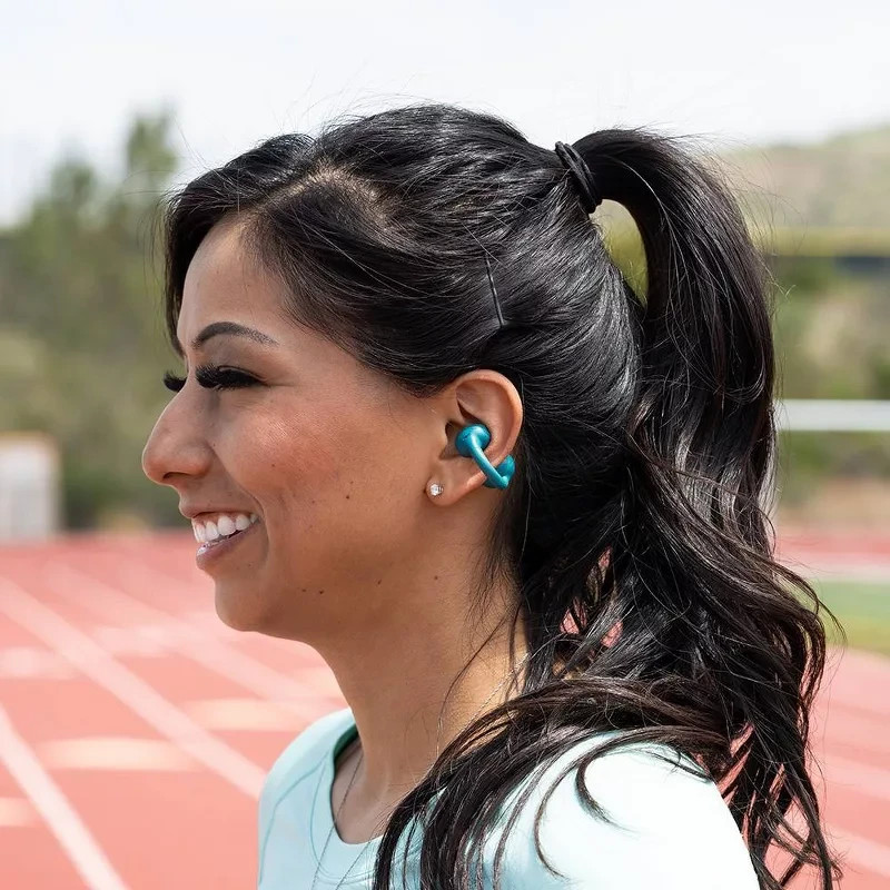 JLab – Flex Open – Clip True Wireless Earbuds – Teal [Excellent] ⚡SHIP ASAP⚡