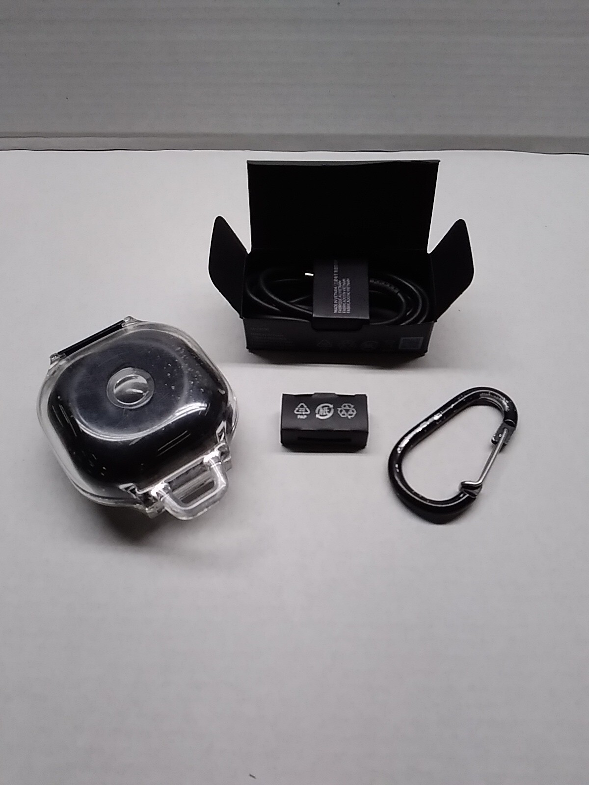 USED Samsung Galaxy Buds Pro SM-R190 Phantom Black/Water Resistant Cover Bundle
