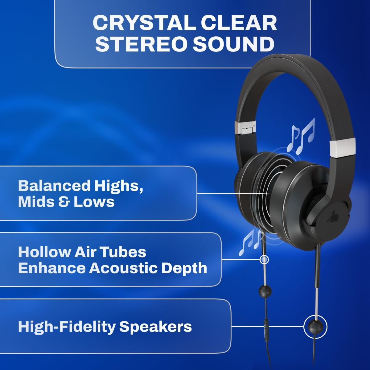E M F Protection Air Tube Over-Ear Headphones – Designed to Reduce Signal Int…