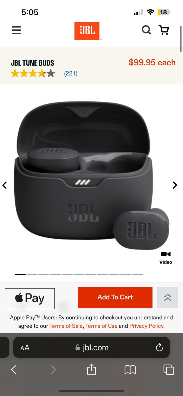 Jbl Wireless Earbuds Out Of Box But Never Before Used.