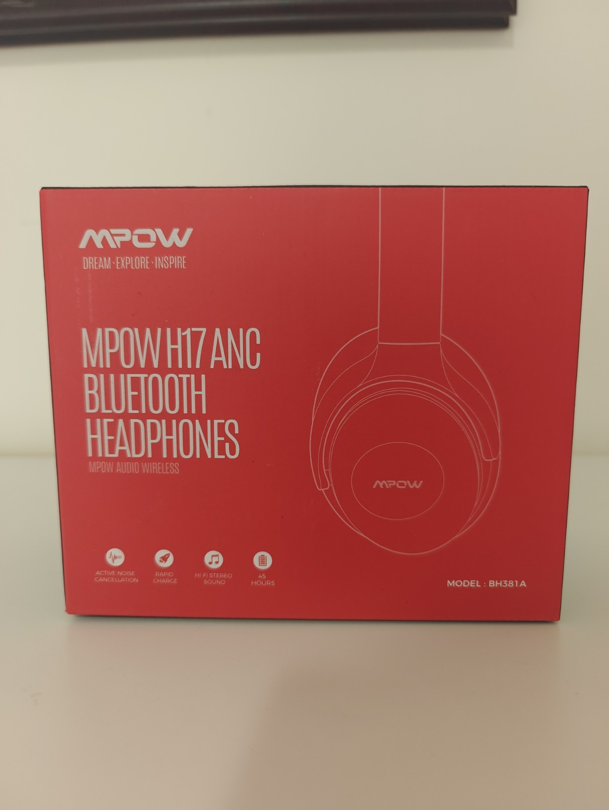 NEW Open Box MPow H17 Anc Bluetooth Headphones, 45 Hour Battery – Black