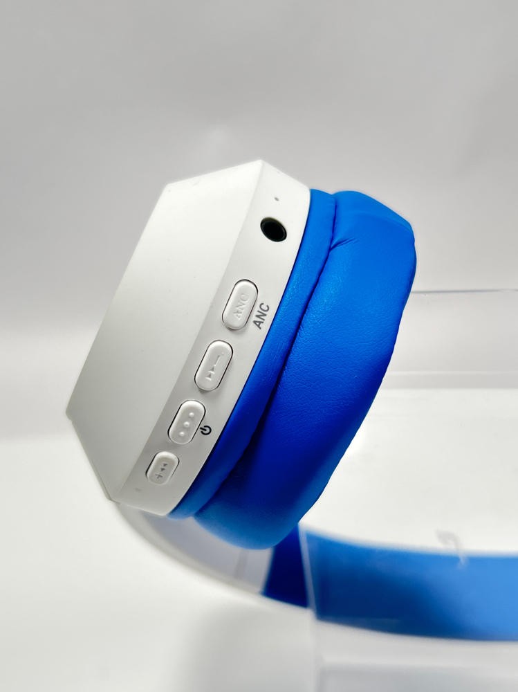 Altec Lansing Kids ANC Headphones 15H 85dB Wireless Foldable White Blue Sound