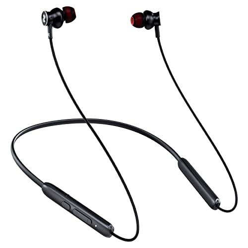 Bluetooth Headphones,V5.2 Wireless Bluetooth Earbuds w/Mic in-Ear Black&Red