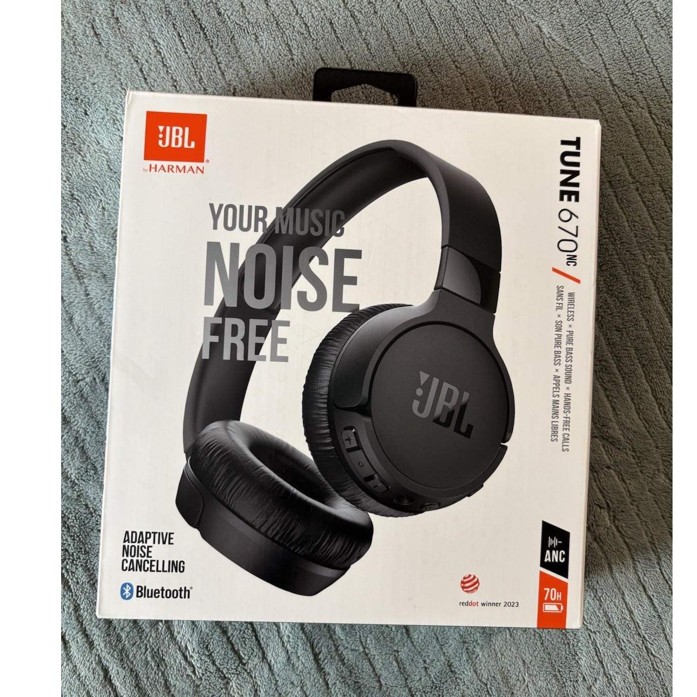 JBL Tune 670NC Wireless Bluetooth Noise Cancelling Headphones Foldable Black