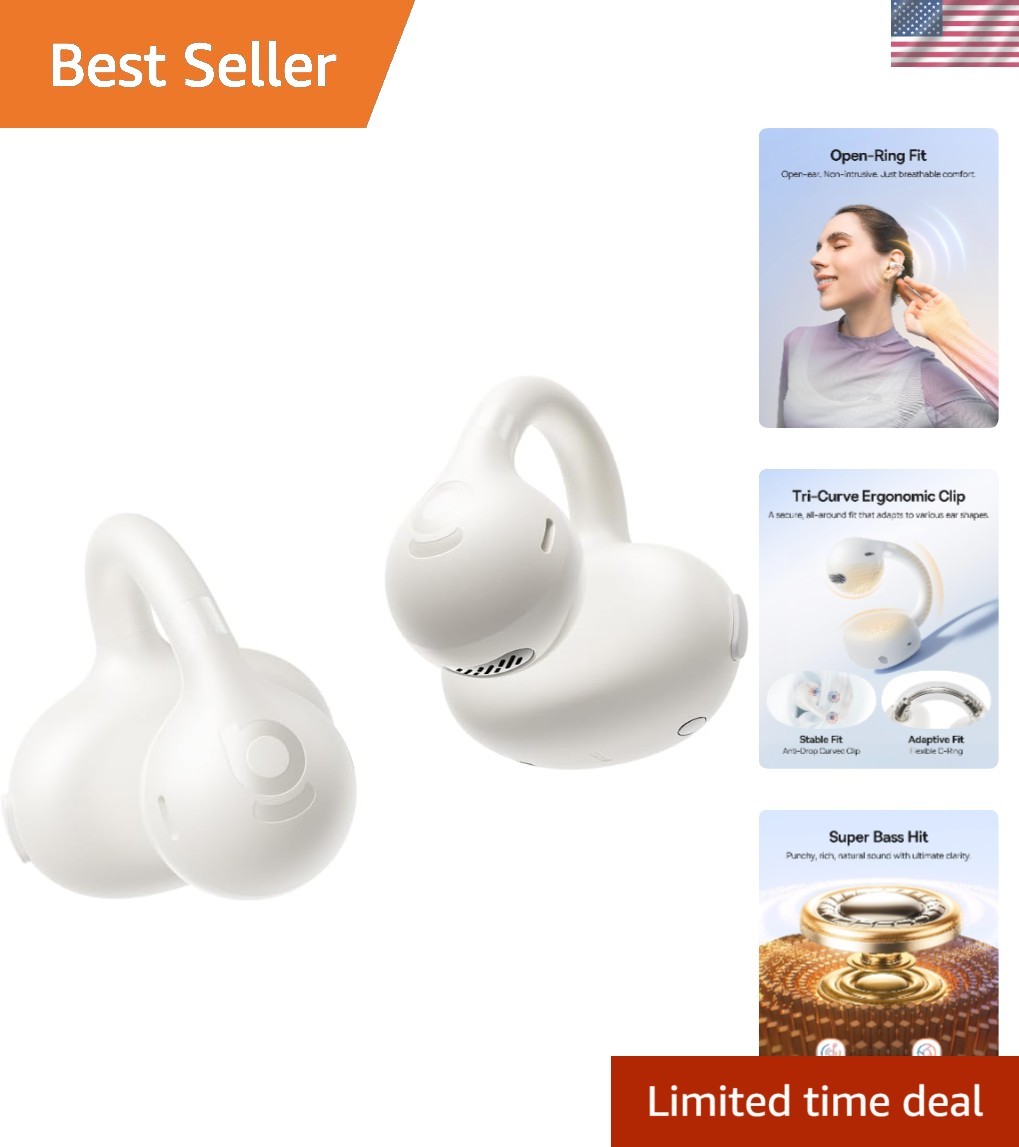 Bass BC1 Open Ear Bluetooth Earbuds – Unmatched Comfort & SuperBass Sound