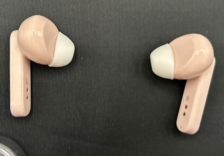iFrogz Ear Pollution Wired Headphones Pink + Bonus Airbuds Lucent II (Untested)