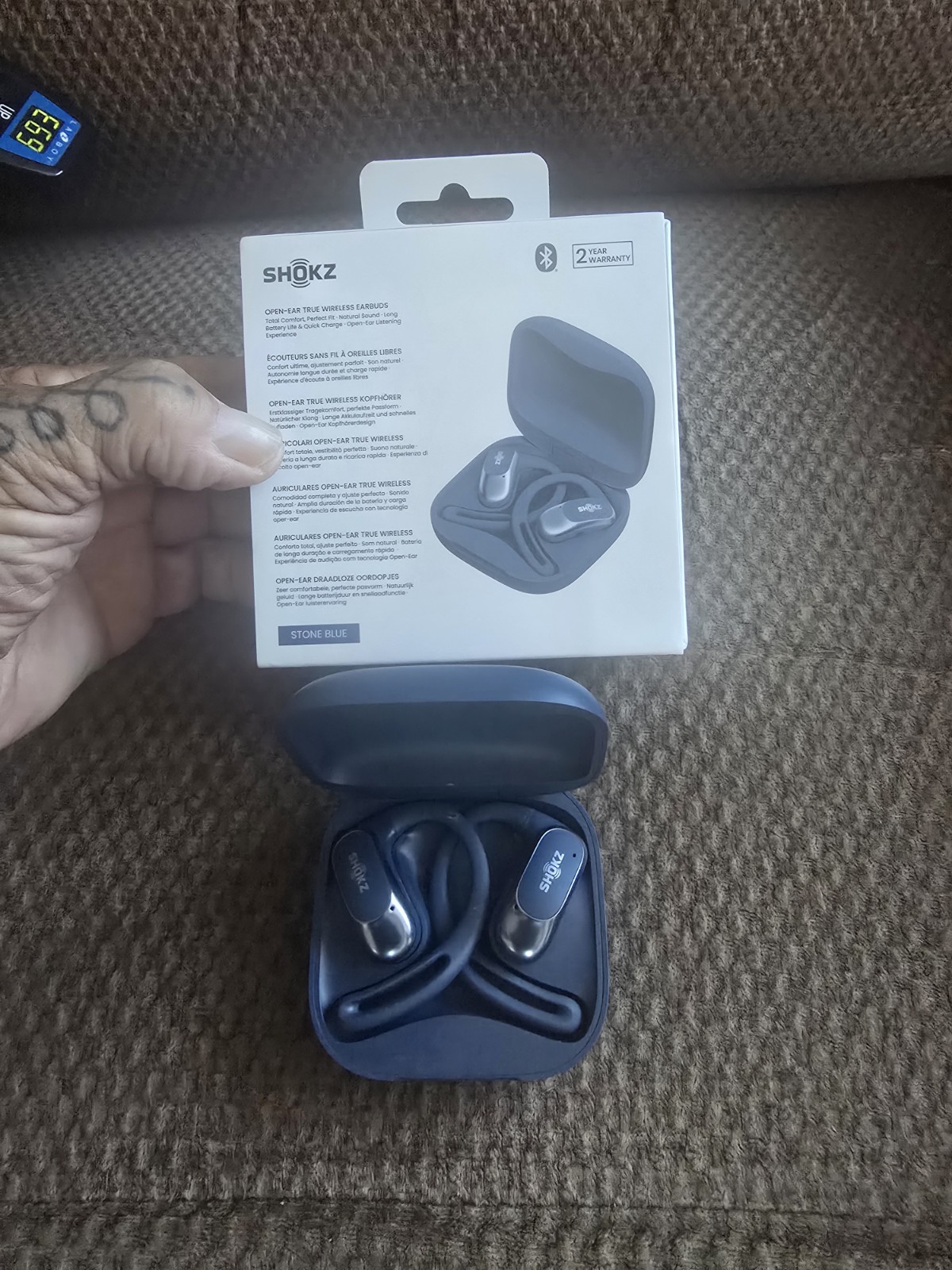 Shokz – OpenFit Air Open-Ear True Wireless Earbuds – Stone Blue New!!!
