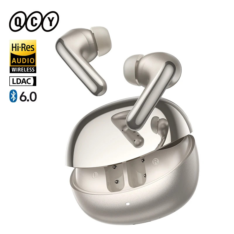 QCY MeloBuds N60 Wireless Earbuds Bluetooth 6.0 Hybrid ANC LDAC 45Hrs