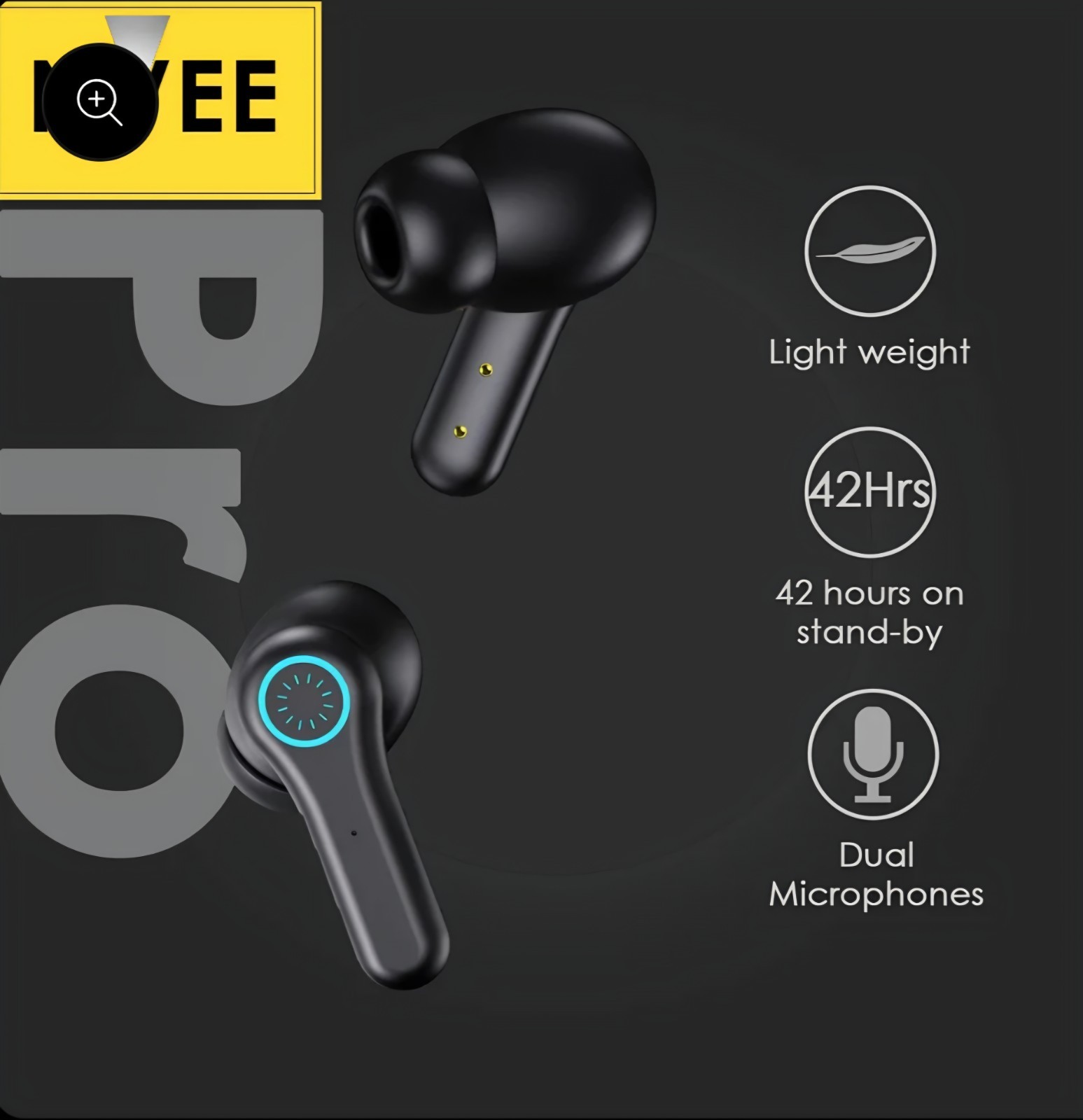 Z5) Azpen Pro Wireless Water Resistant Noise Cancelling Powerful Bass Earbuds