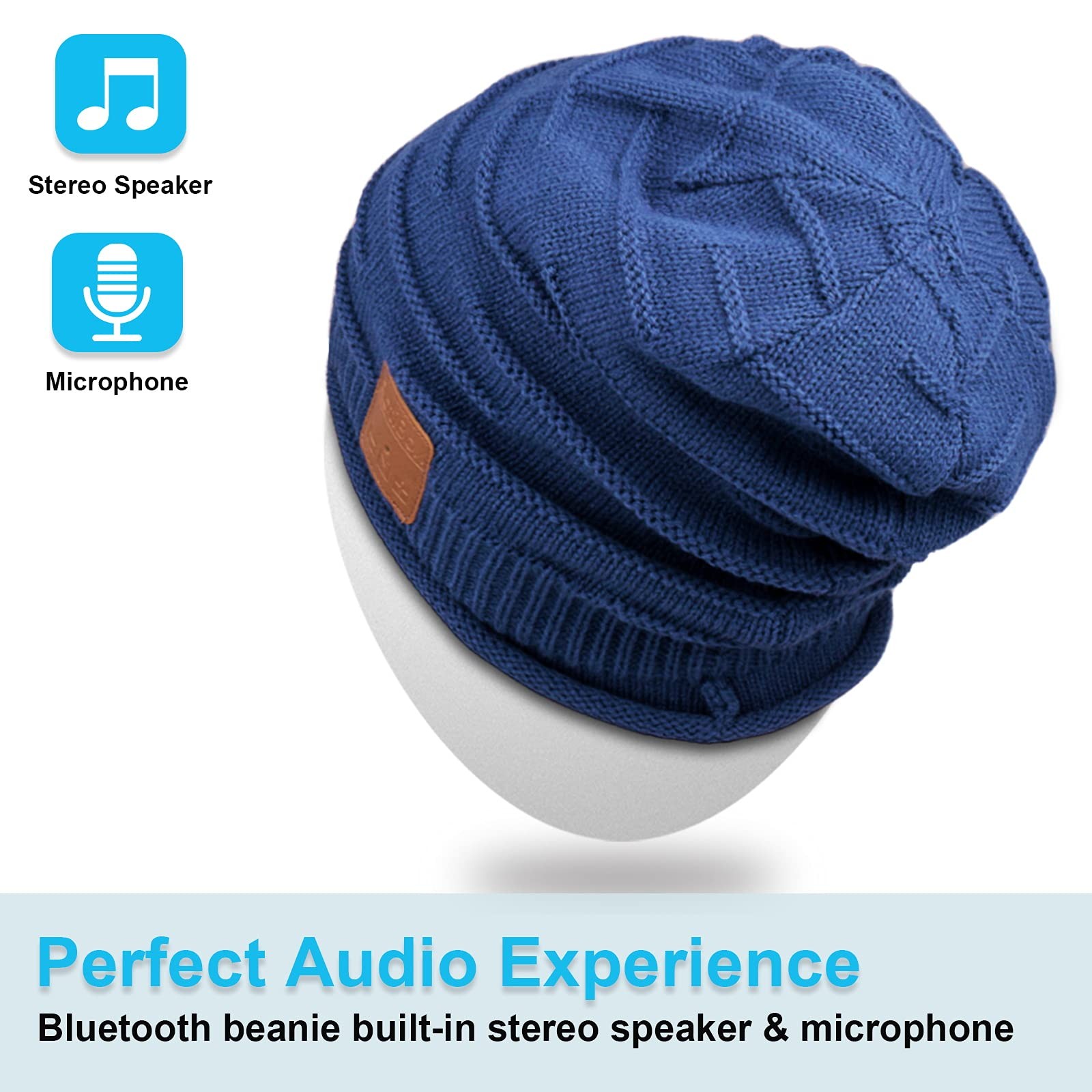 Bluetooth Beanie for Men Hat with Headphones,Unisex Tech Gifts Stocking Stuff…