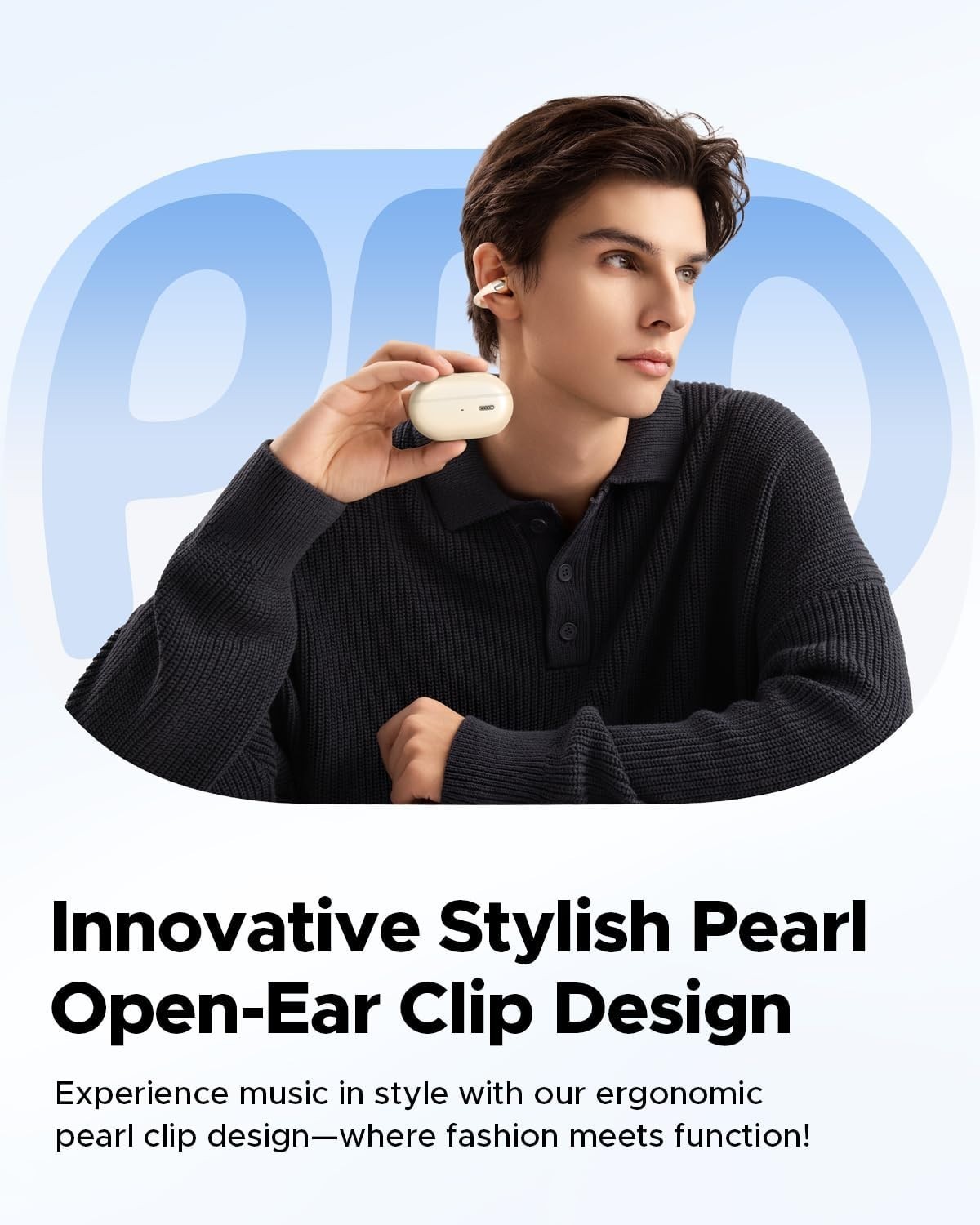 New Soundpeats Pearl Clip Pro Bluetooth 6.0 with Mic, IPX5 Waterproof Headphones