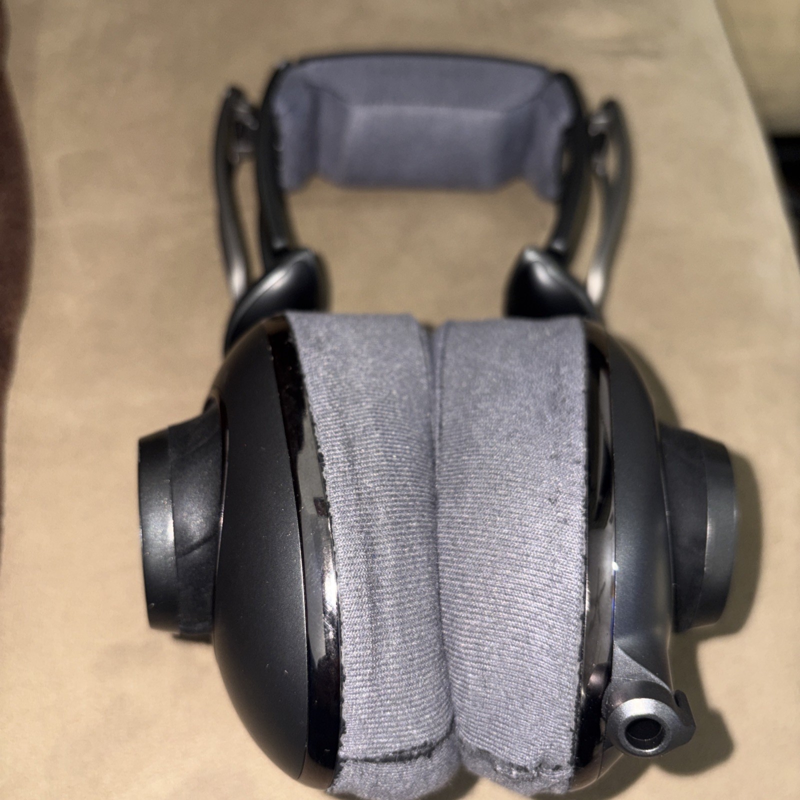 Blue Mix-Fi Powered Headphones with Built-in Audiophile. No Cable Tested