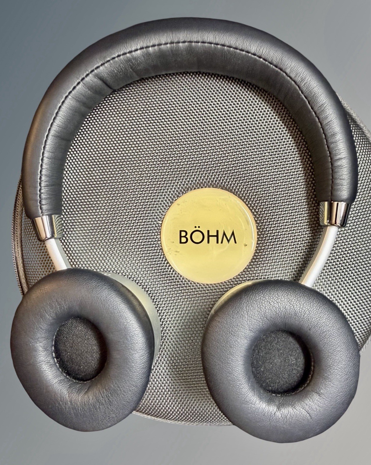 BÖHM B66 Wireless Bluetooth ANC Over-Ear Headphones Silver/Black w/ Case