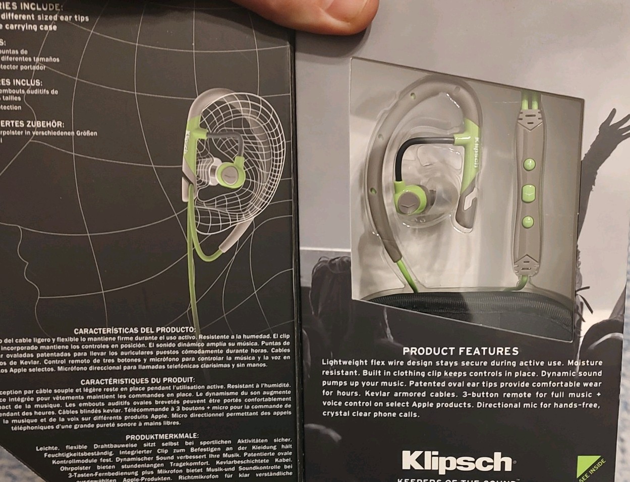 Klipsch Image A5i Sport In-Ear Headphones Green- New in Box