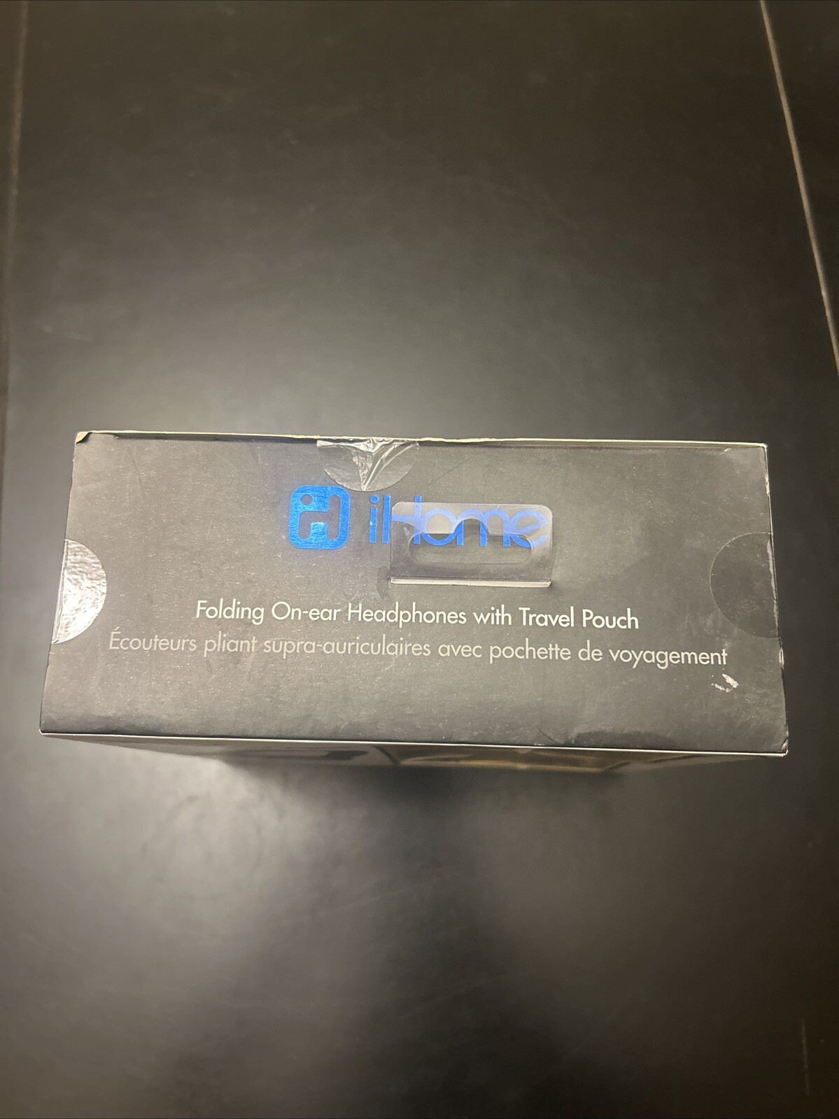 Brand New iHome iB45 On-Ear Folding Headphones. Blue. NOS Has Shelf Wear.