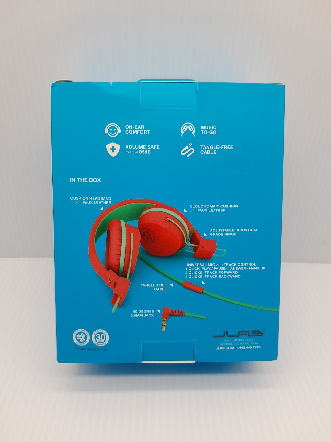 JLAB JBUDDIES Red & Green Studio Volume Safe On-Ear Folding Kids Headphones NEW