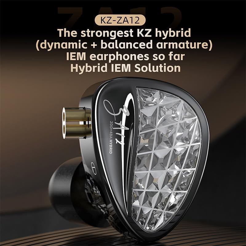 Hybrid Wired Gaming Earbuds, 2DD+4BA IEMs, Crystal Clear Sound, Audiophile Quali