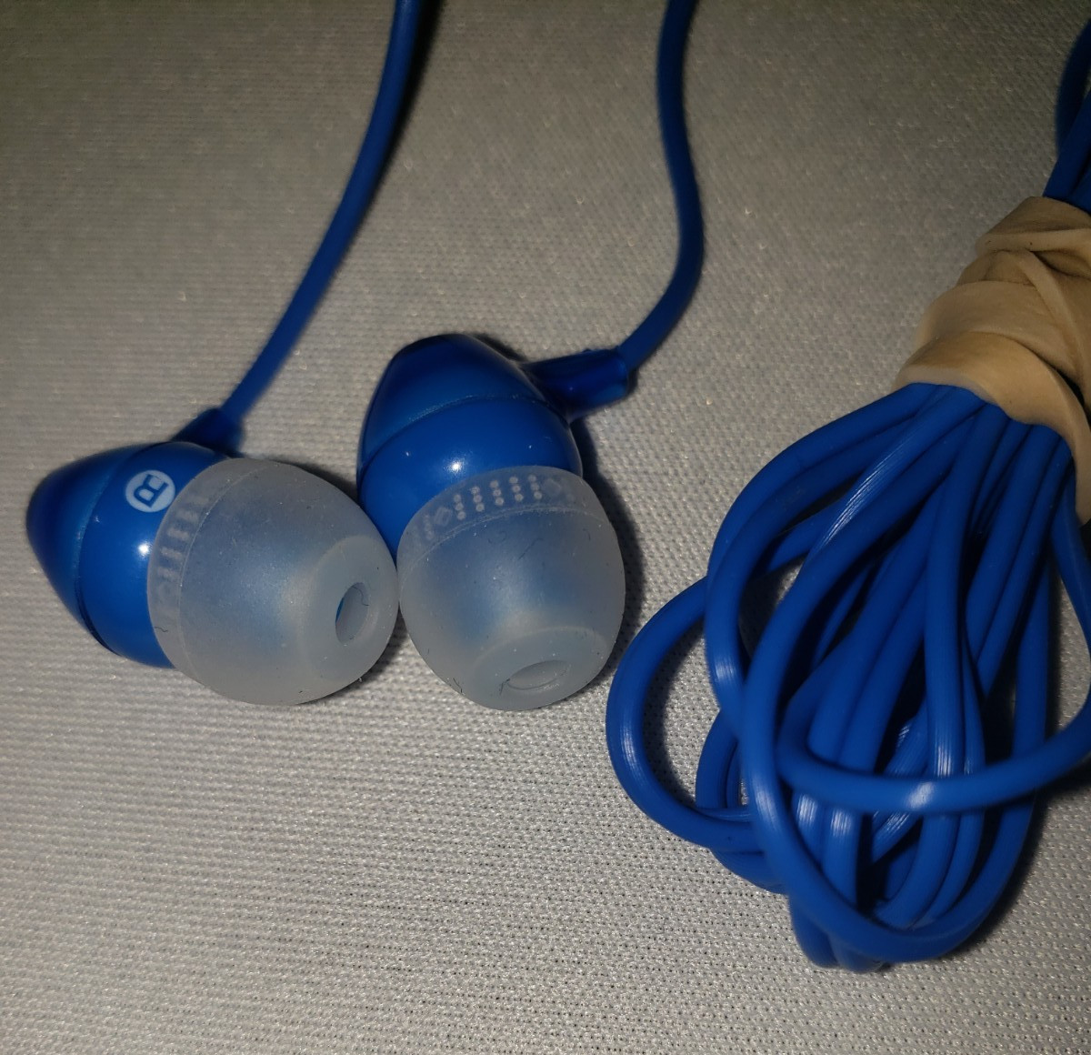 Sony MDR-EX14AP Ear Bud Headphones Blue OPEN BOX Tested Working