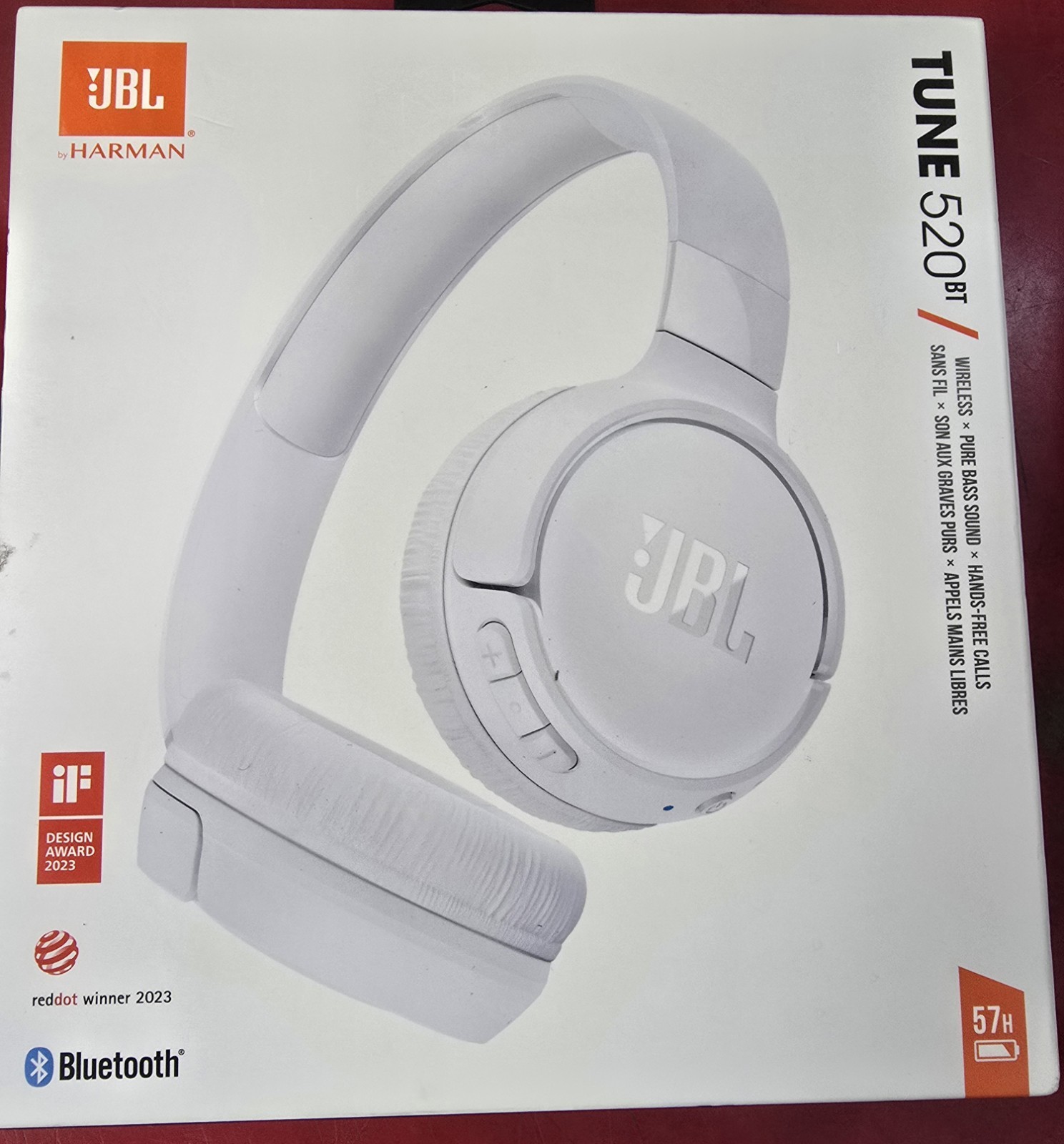 JBL Tune 520BT Wireless Bluetooth On-Ear Headphones With Built-In Microphone