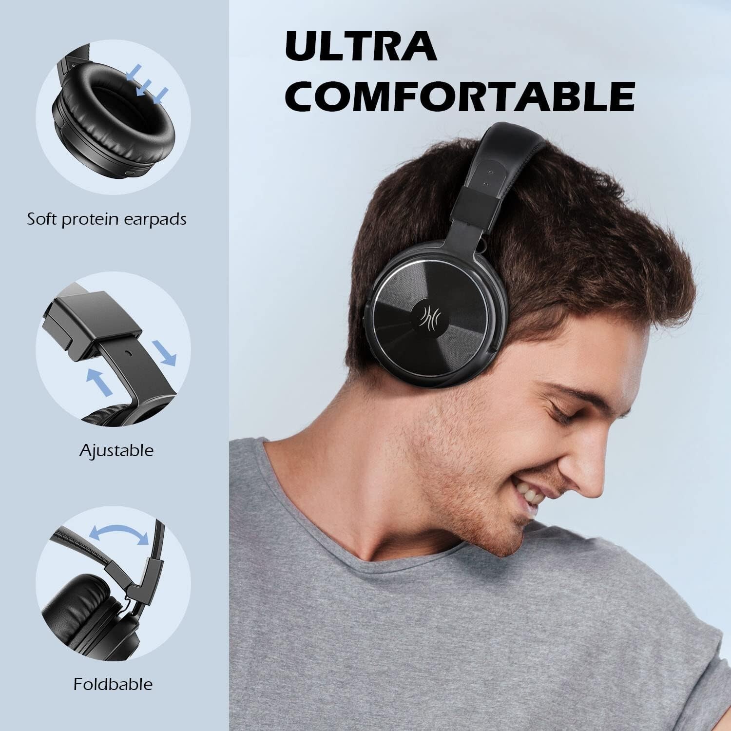 OneOdio A11 Bluetooth Over Ear Headphones Wireless/Wired Headset With CVC8.0 Mic