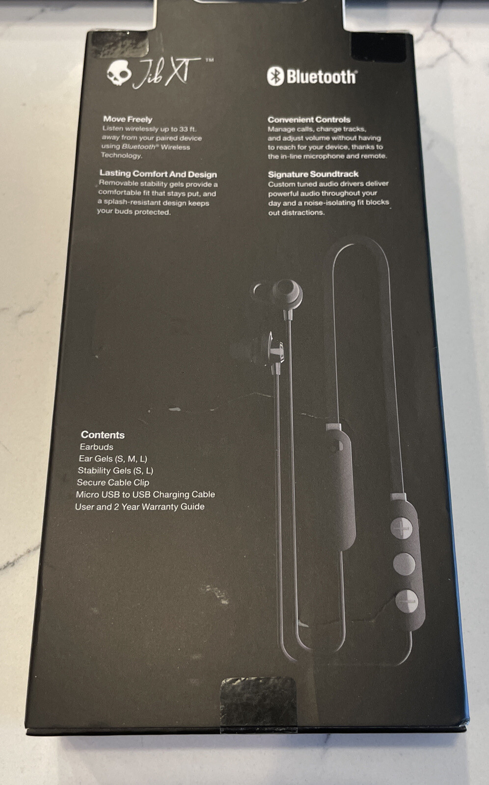 SKULLCANDY Jib XT Active Audiophile Wireless Sport Earbuds S2JPW NEW Fast Ship