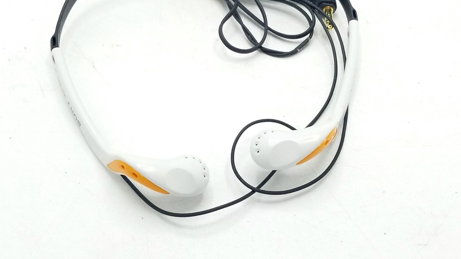 Sony MDR-W014 S2 Sports Walkman White / Orange Headphones – Works