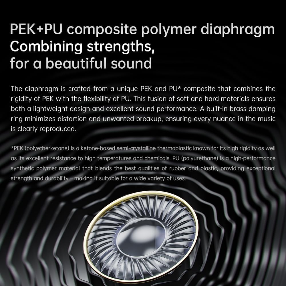 JT3 Over-Ear Open-Back Headphones, 50Mm Dynamic Driver, PEK+PU Composite