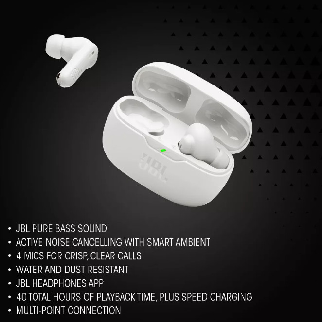 New JBL Vibe Beam 2, True Wireless Noise Cancelling Earbuds