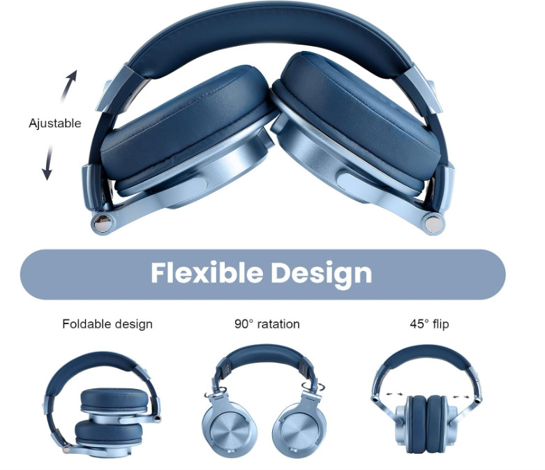 Audifonos Profesionales Auriculares Para DJ Headphone Professional Cielo Azul US
