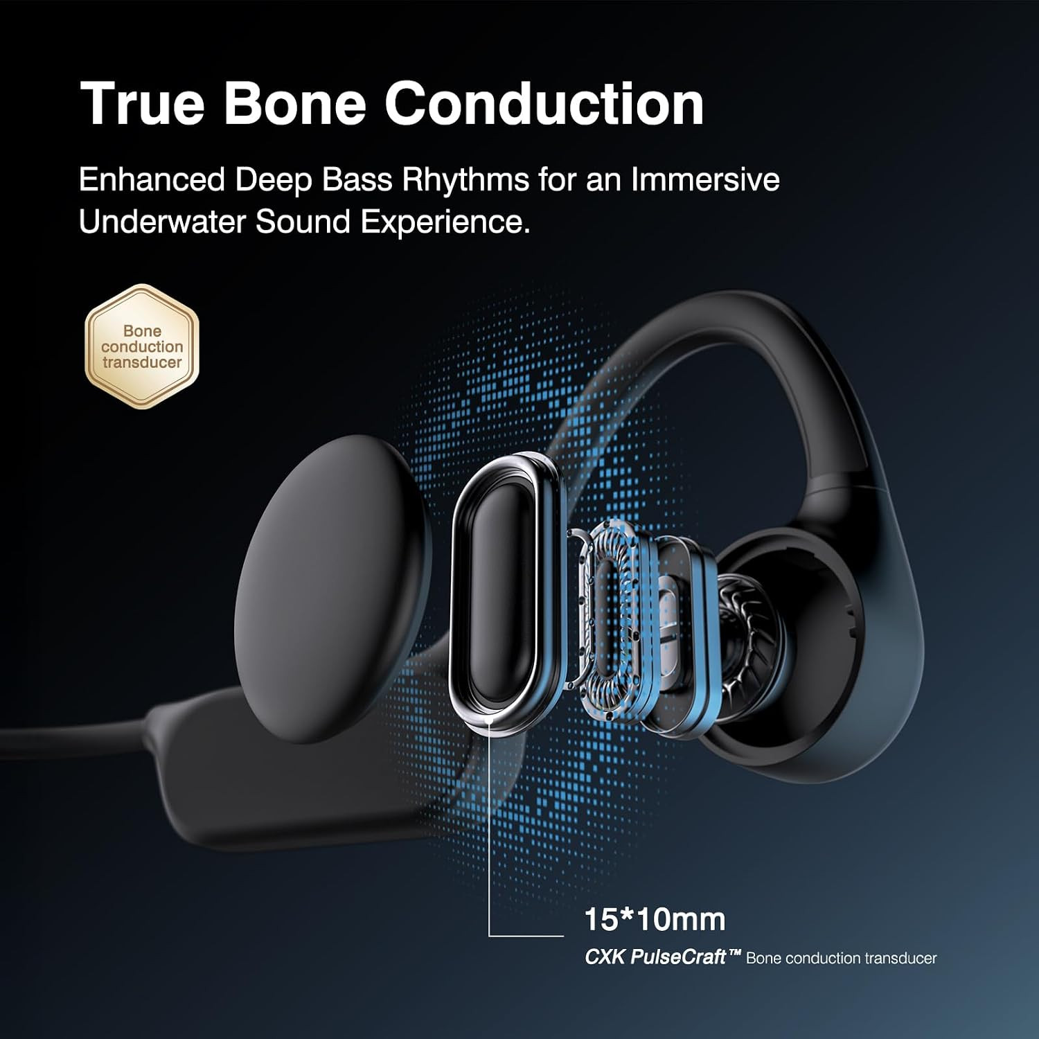 Bone Conduction Headphones IPX8 Waterproof Swimming Headphones for Gym | Bluetoo