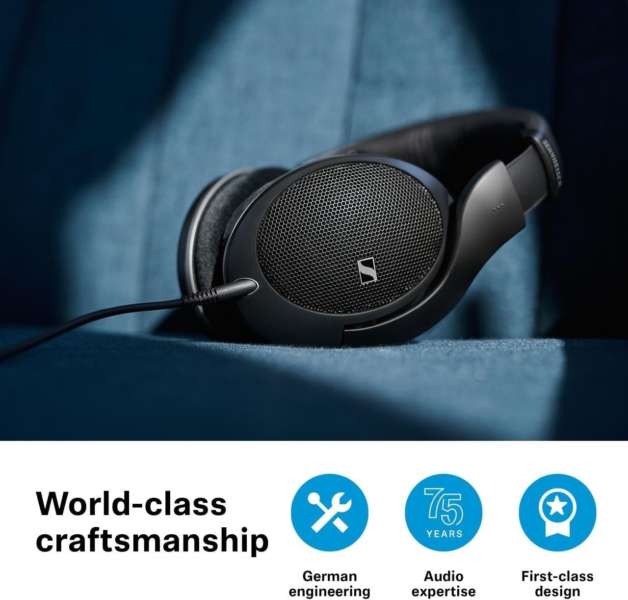 Sennheiser HD 550 Open-Back Audiophile Headphones – Black