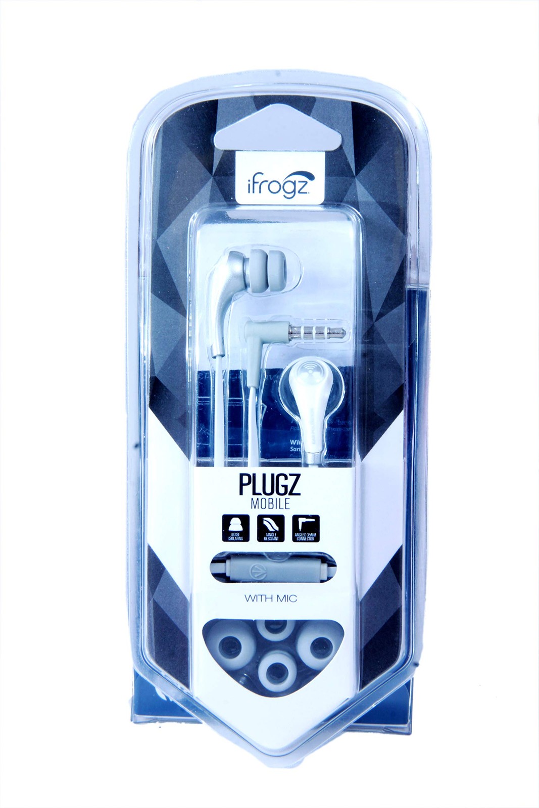iFrogz IFPZMB-WH0 Ear Pollution Plugz, Earbuds for Mobile Devices, White