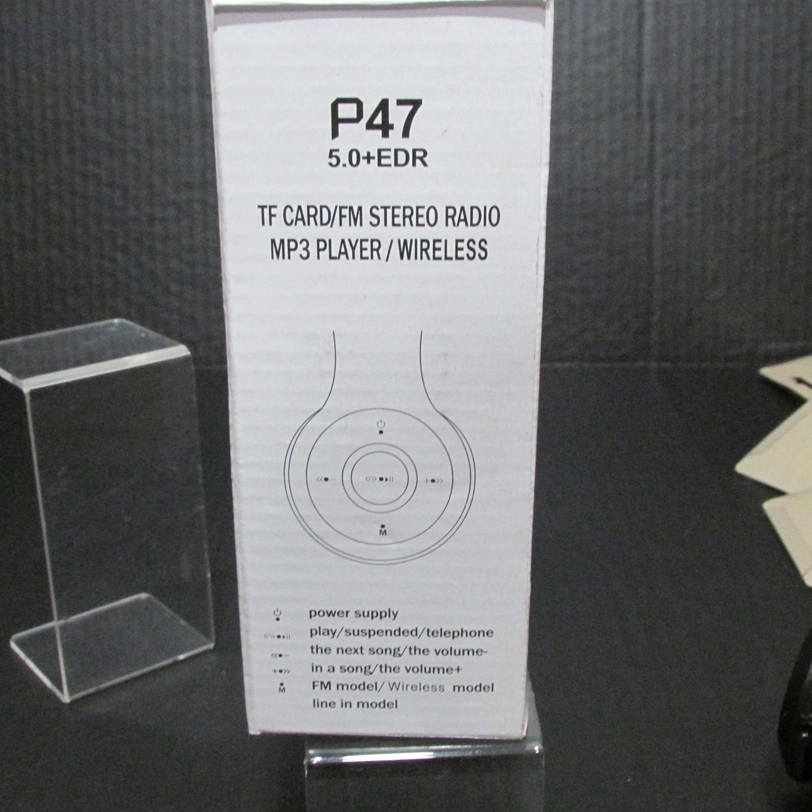 P47 Wireless 5.0+EDR Over-Ear Headphones w/ Mic, FM Radio, MicroSD, Foldable – B
