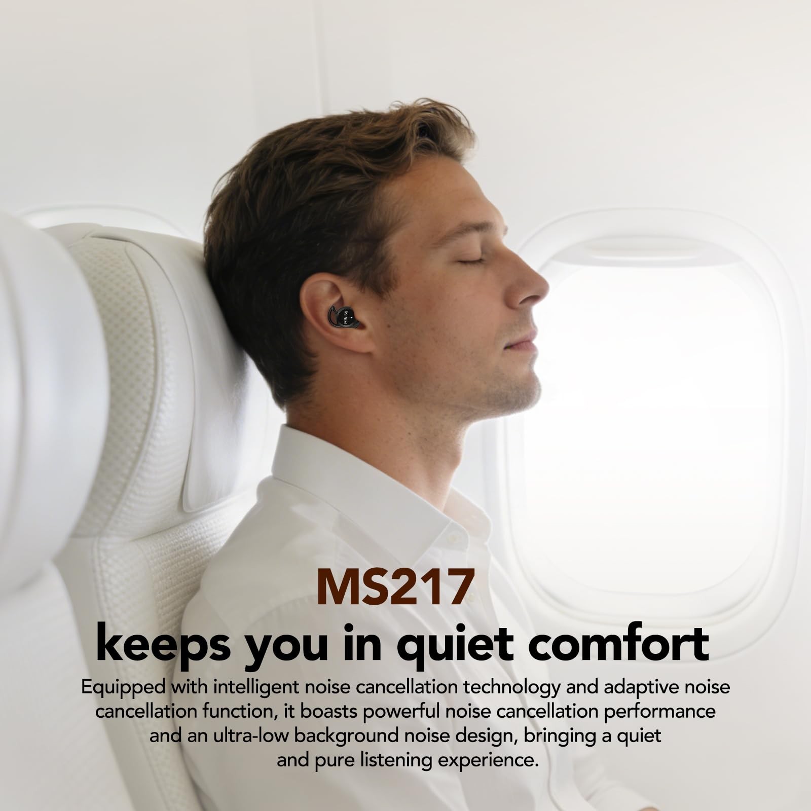 MINISO MS217 Sleep Earbuds, Mini in-Ear Design for Side Sleepers, Off-White