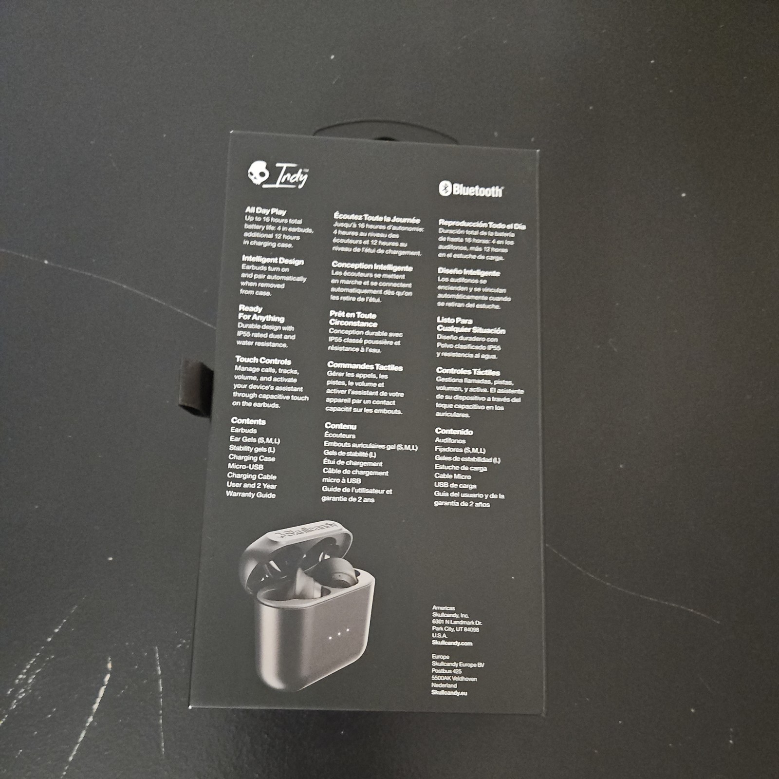 Skullcandy Indy True In-Ear Wireless Headphones – Black – Earbuds