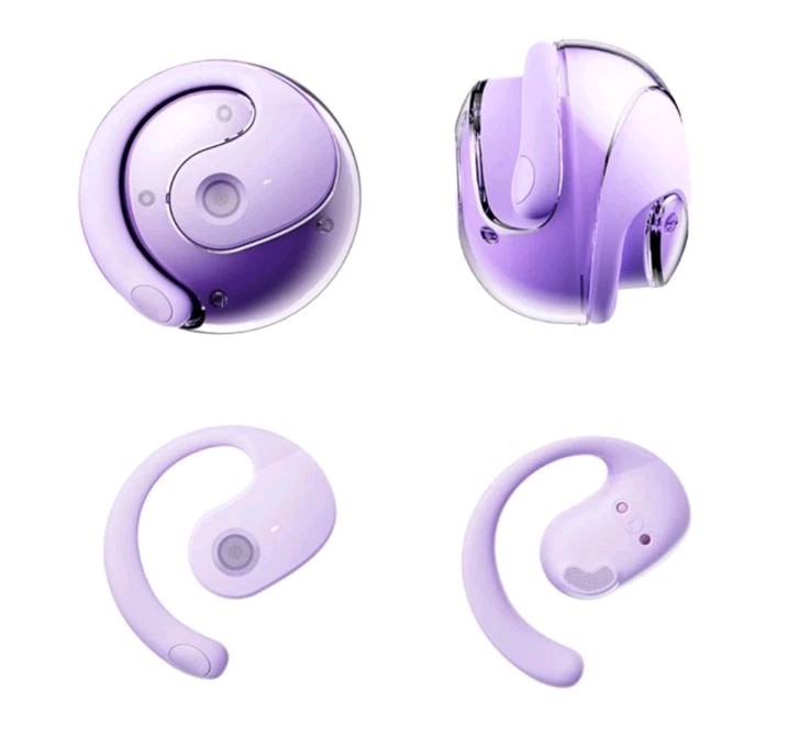 BT Earbuds Purple Lavender Round stylish charging station Workout Run new