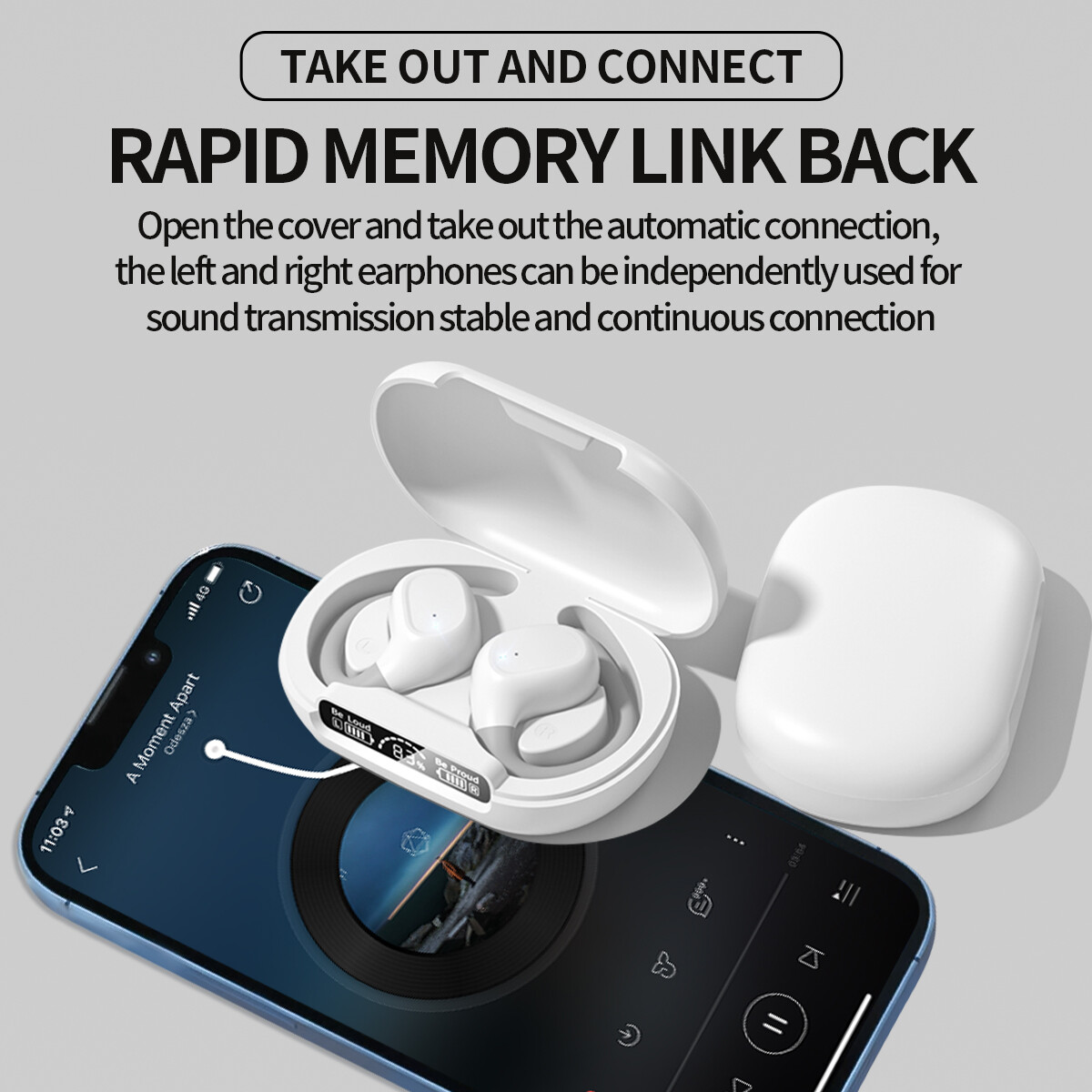 Wireless Bluetooth 5.3 Headset TWS Earphones Earbuds Ear Hook Stereo Headphones