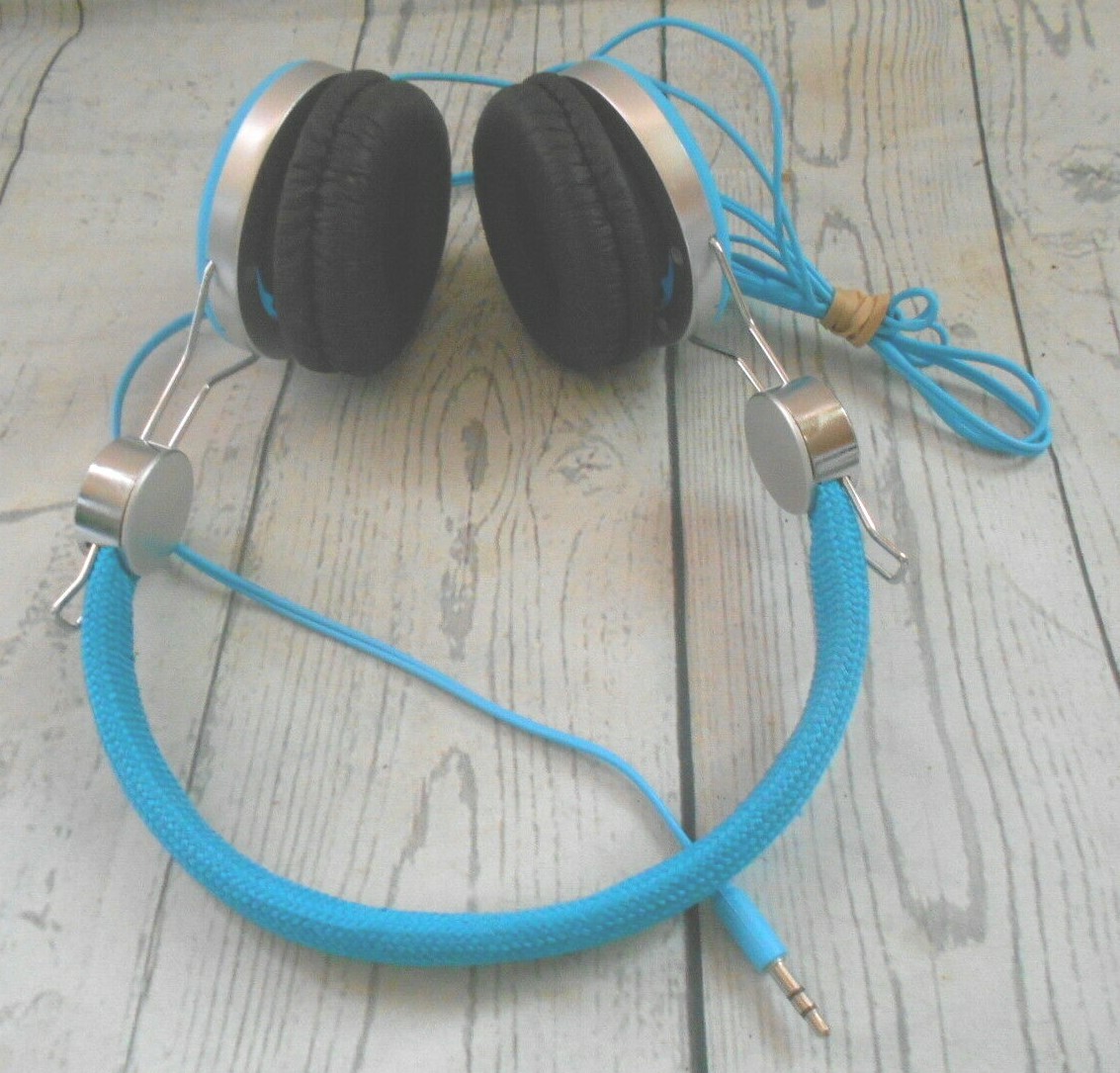 Sharper Image Turquoise Fabric Covered Headphones