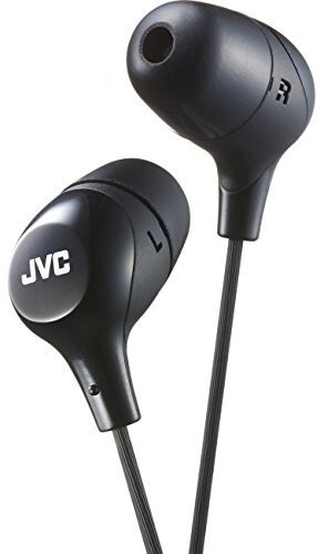WB JVC HAFX38MB Marshmallow Earphones With Microphone & In-line Remote (Black)