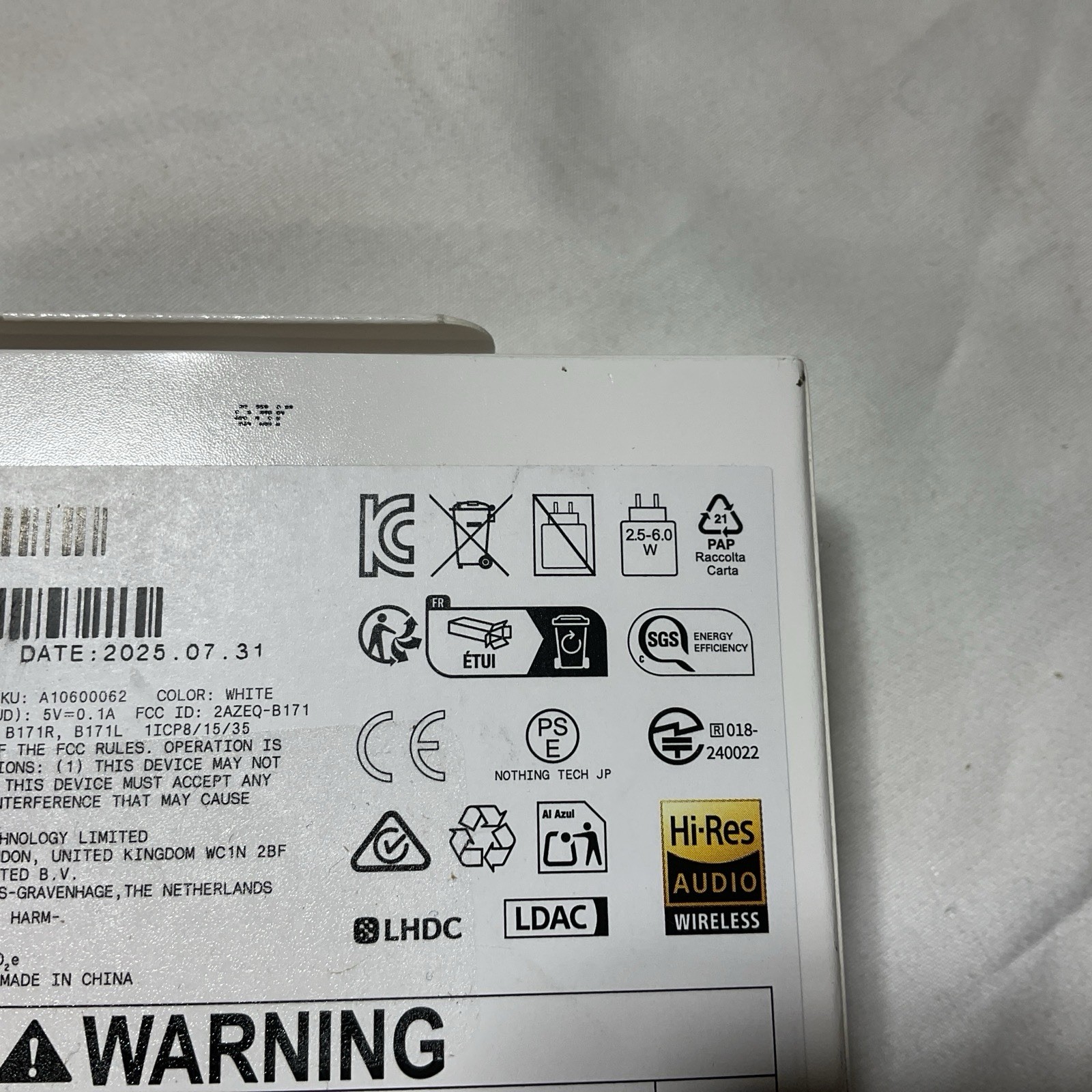 Nothing Ear Wireless Ear Buds Hi Res Audio Smart Active Noise Cancelling G2