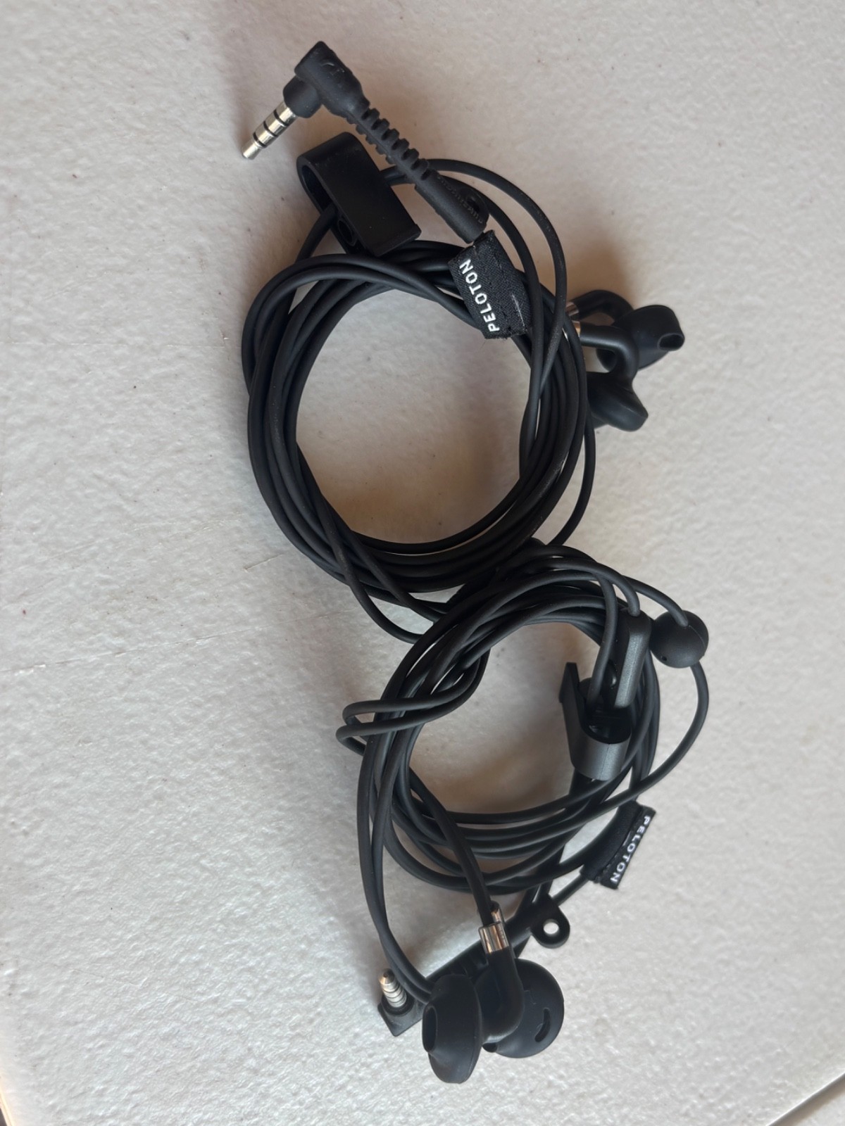 Lot of 2 , Urbanears Peloton Wired Earbuds , 6ft, built in mic, Black