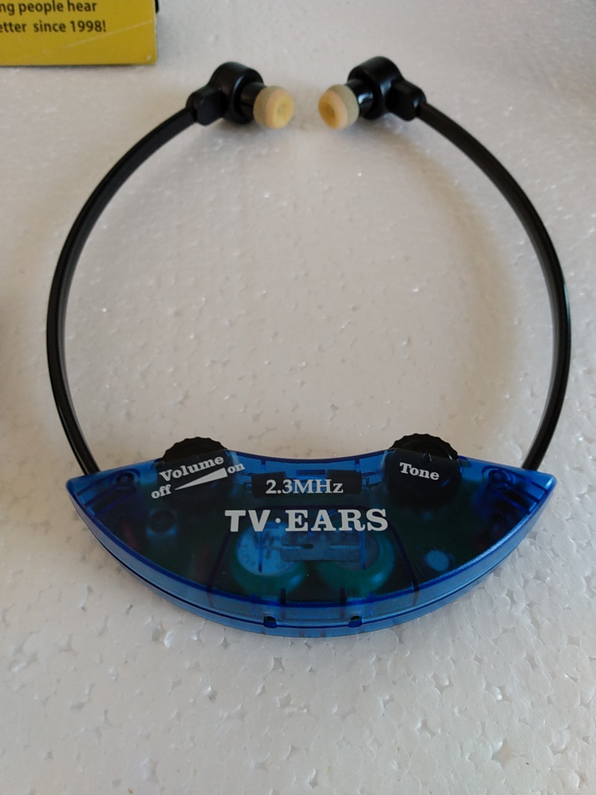 T.V Ears 2.3 MHz Wireless Headset/Charging Base & Audio Cord, DiscNo AC Adapter