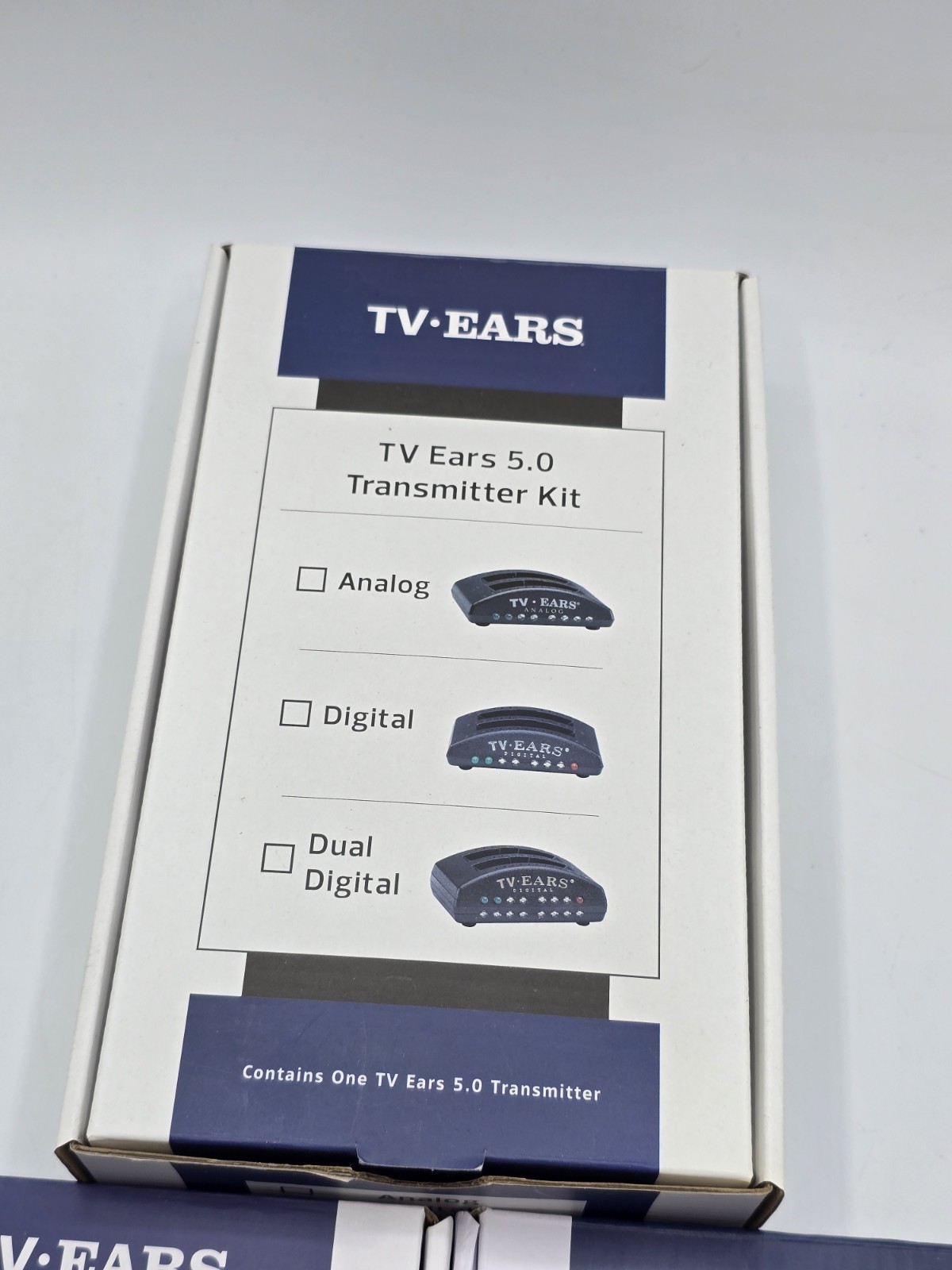 TV Ears Digital 5.0 Wireless Hearing System w/ 2 Headsets, Cables, Ear Tips Etc